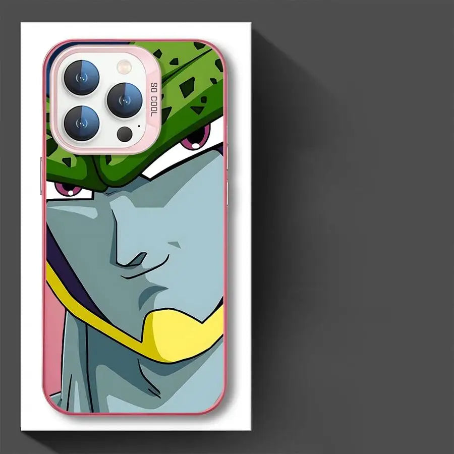 Villains Cell and Frieza iPhone Soft Cover Case featuring Cell character artwork.