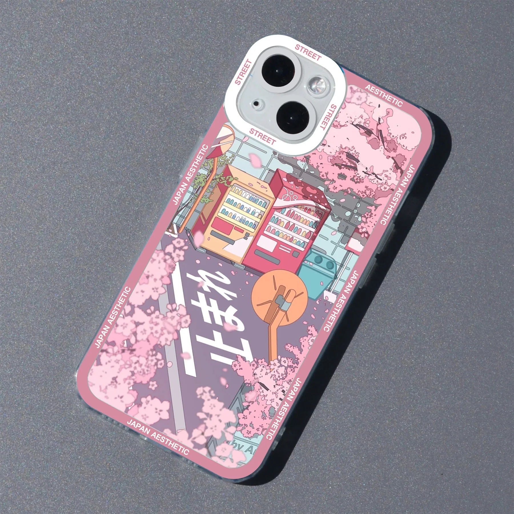 Japan Anime Scenery Aesthetic Tram Moun Fuji Phone Case For iPhone 16 13 15 11 12 14 Pro Max Mini Landscape Clear Cover Shells
