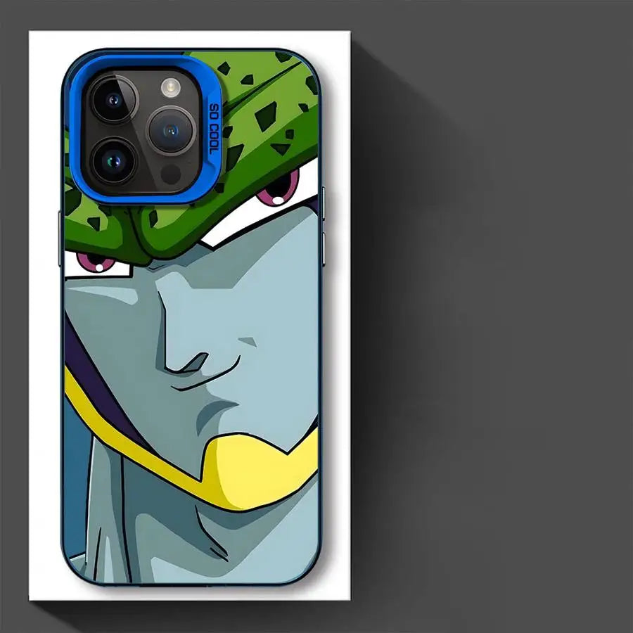 Villains Cell and Frieza iPhone Soft Cover Case showcasing detailed artwork of Cell.