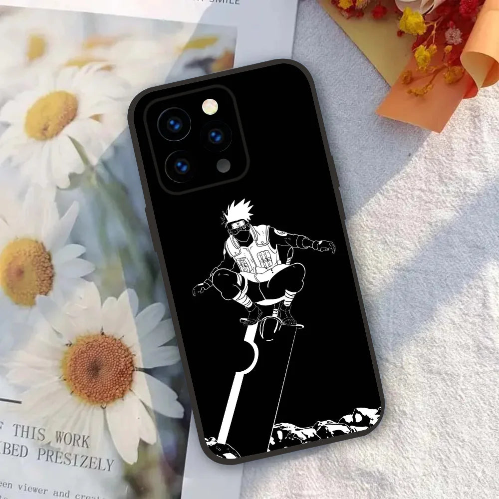 1PC Anime K-Kakashi Phone Case Silicone Soft For iPhone 16 15 14 13 12 11 X XR Plus Pro Max Plus