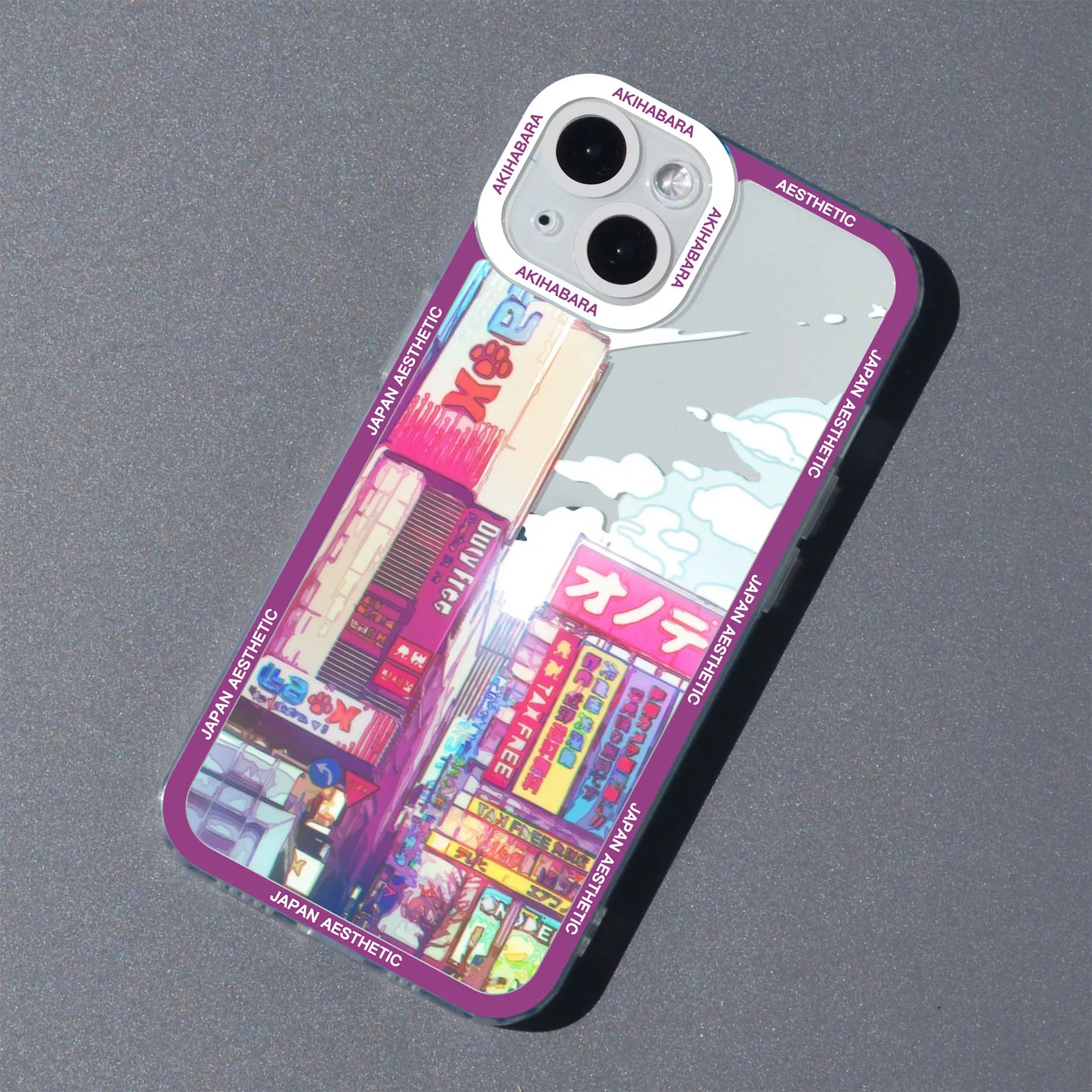 Japan Anime Scenery Aesthetic Tram Moun Fuji Phone Case For iPhone 16 13 15 11 12 14 Pro Max Mini Landscape Clear Cover Shells