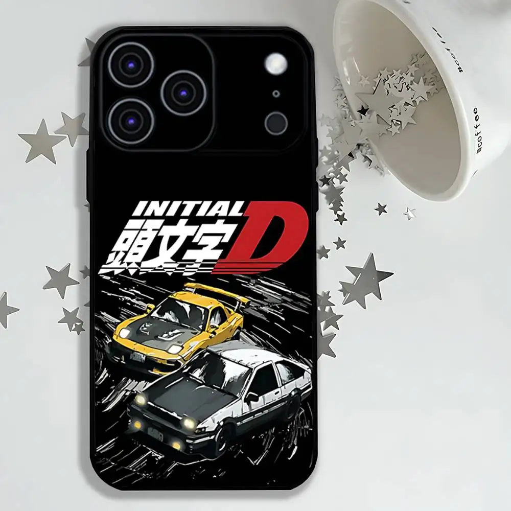 Anime I-Initial D AE86 Phone Case For iPhone 17,16,15,14,13,12,11,Pro,Max,Plus,E,Air,Mini Protective Black Cover