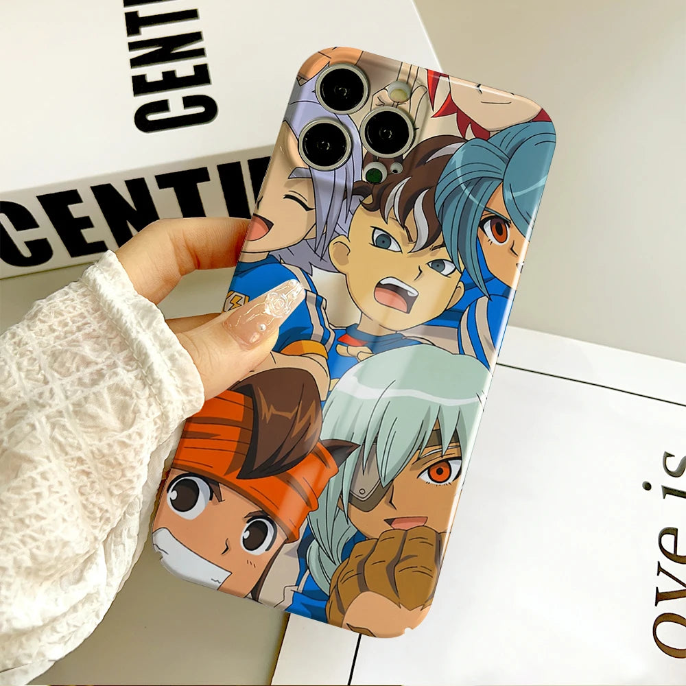 Phone Case For IPhone 16 15 14 13 12 11 Plus Pro Max Mini Glossy HD Hard Cover Film Shell Inazuma Eleven