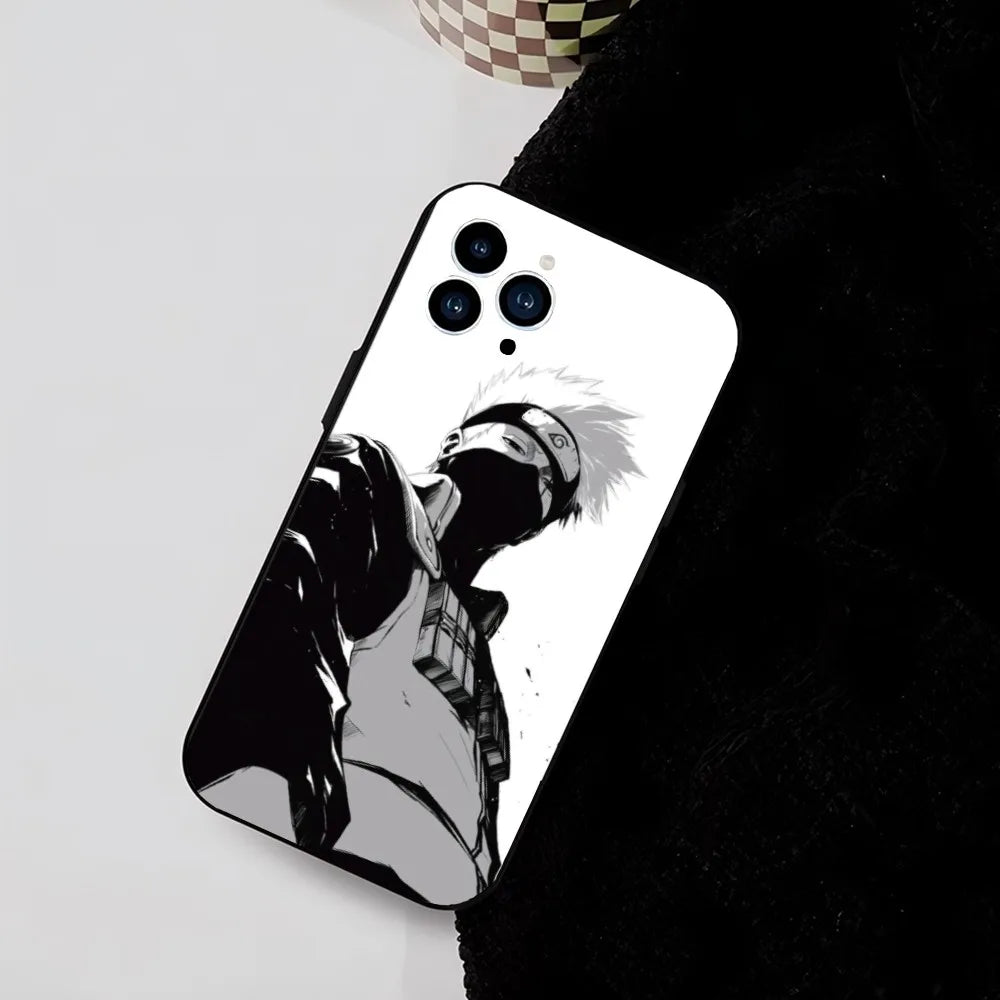 1PC Anime K-Kakashi Phone Case Silicone Soft For iPhone 16 15 14 13 12 11 X XR Plus Pro Max Plus
