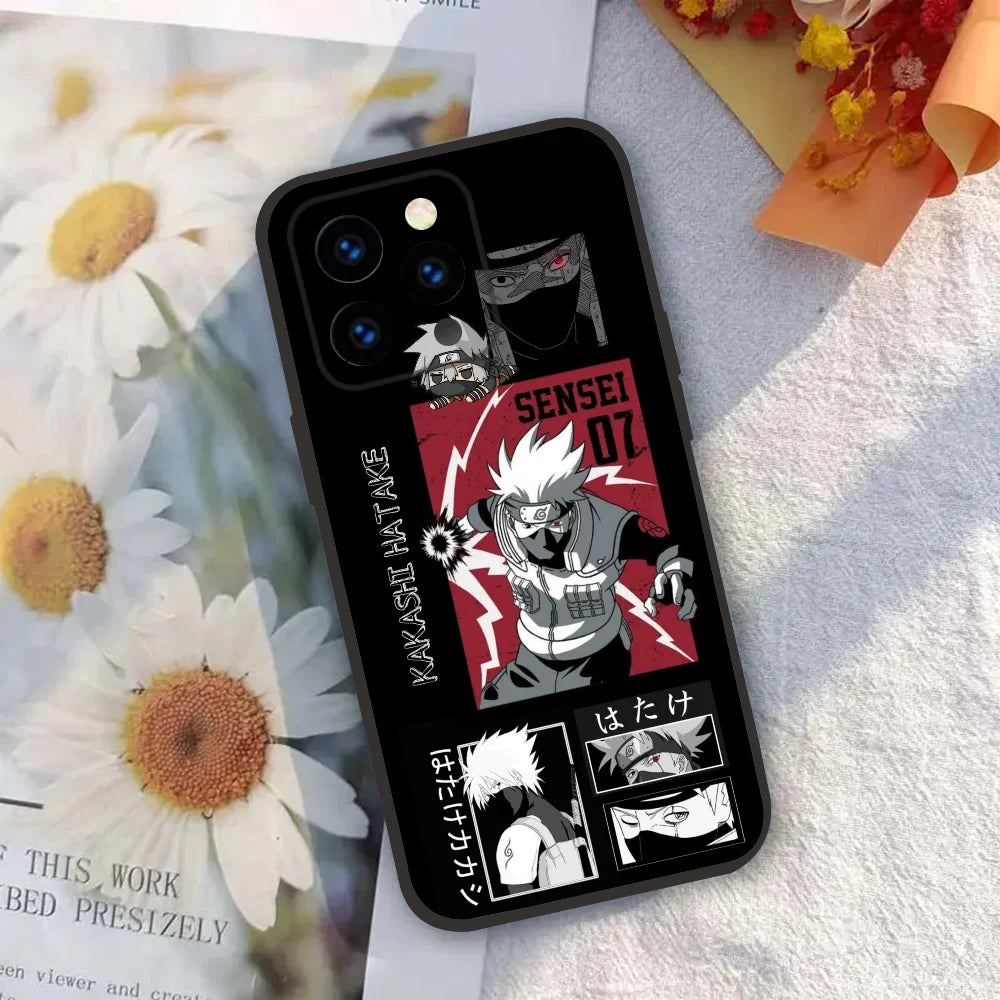 1PC Anime K-Kakashi Phone Case Silicone Soft For iPhone 16 15 14 13 12 11 X XR Plus Pro Max Plus