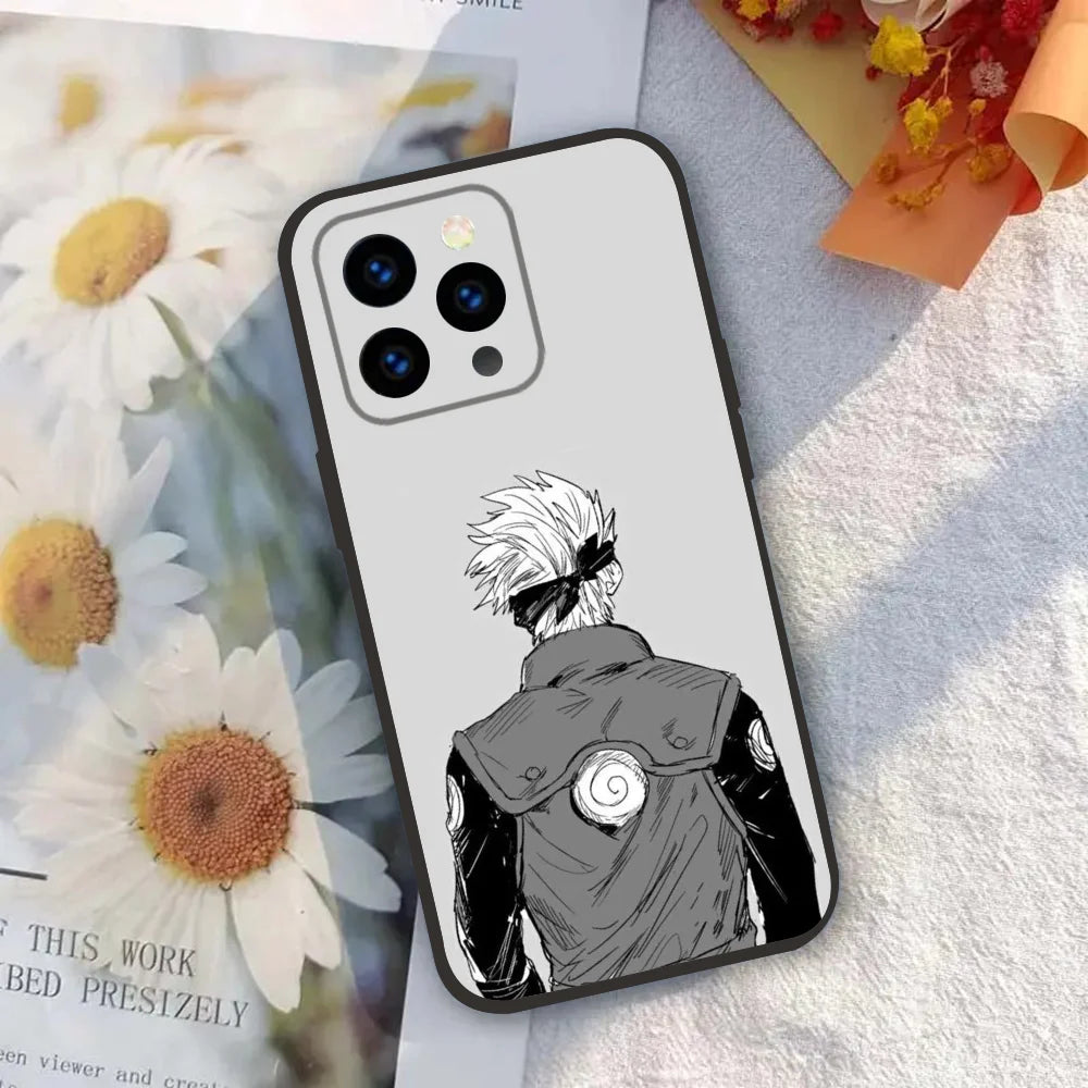 1PC Anime K-Kakashi Phone Case Silicone Soft For iPhone 16 15 14 13 12 11 X XR Plus Pro Max Plus