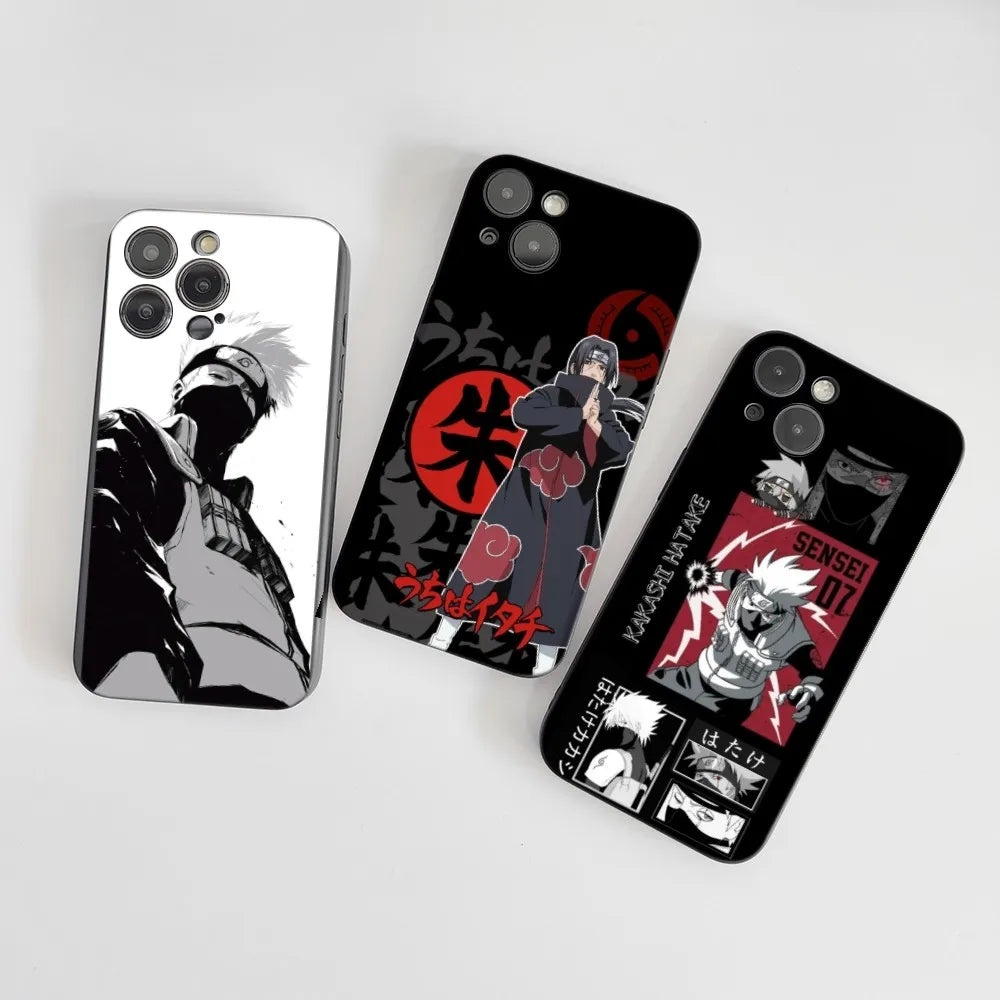 1PC Anime K-Kakashi Phone Case Silicone Soft For iPhone 16 15 14 13 12 11 X XR Plus Pro Max Plus