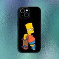 Funny Anime T-The S-Simpsons-s Phone Case For IPhone 17 12 13 14 15 16Pro Max  Plus Classic black soft shell