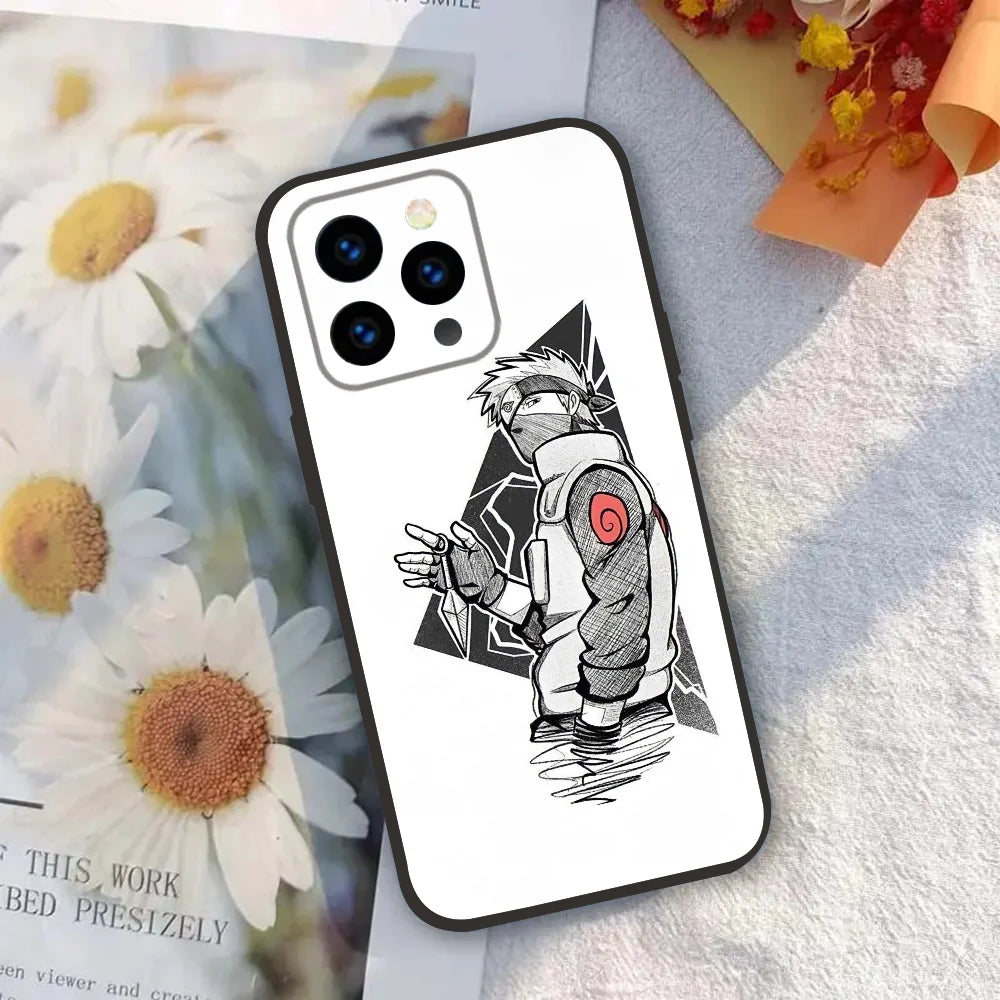 1PC Anime K-Kakashi Phone Case Silicone Soft For iPhone 16 15 14 13 12 11 X XR Plus Pro Max Plus