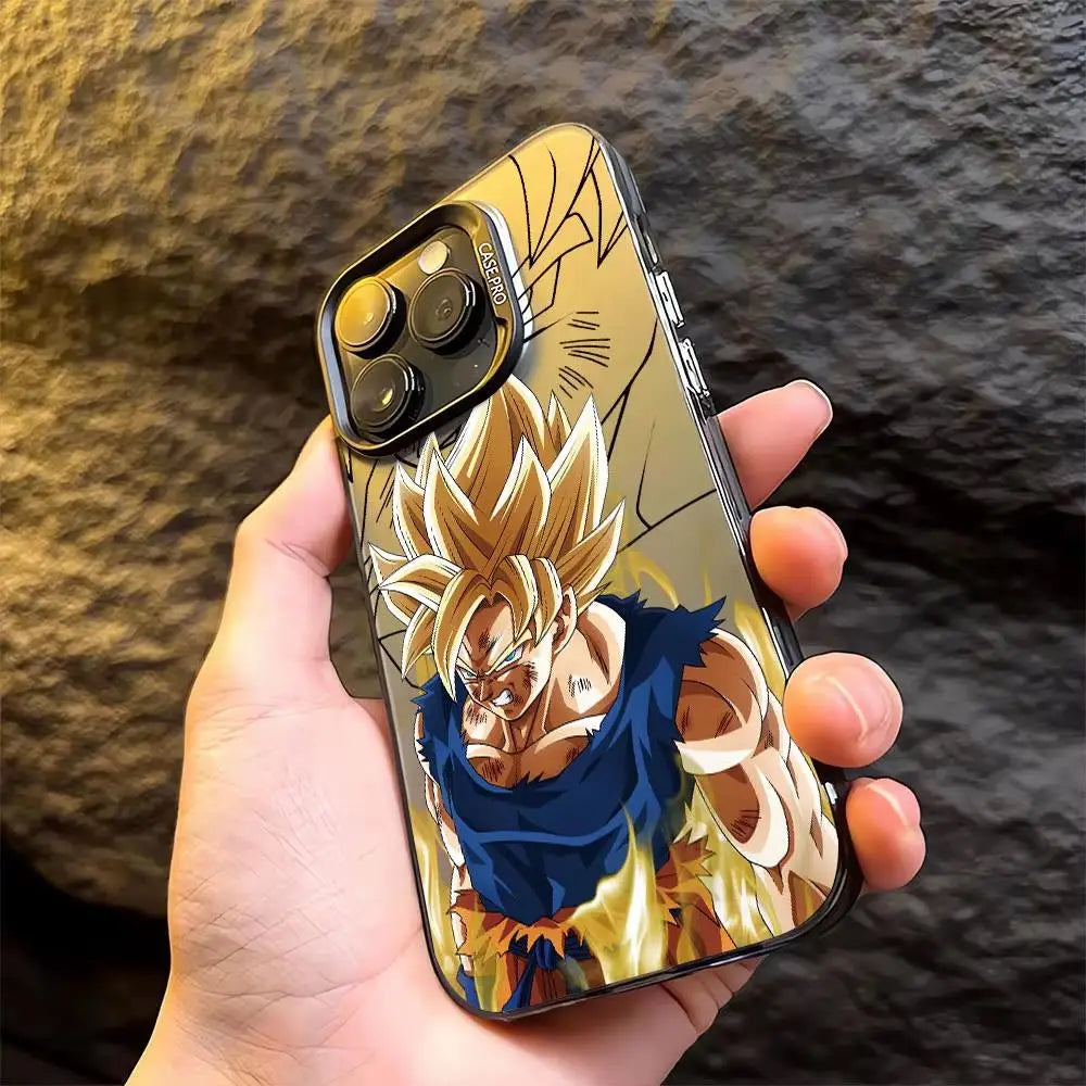 Dragon Ball iPhone Case featuring Goku illustration on a soft TPU silicone cover.