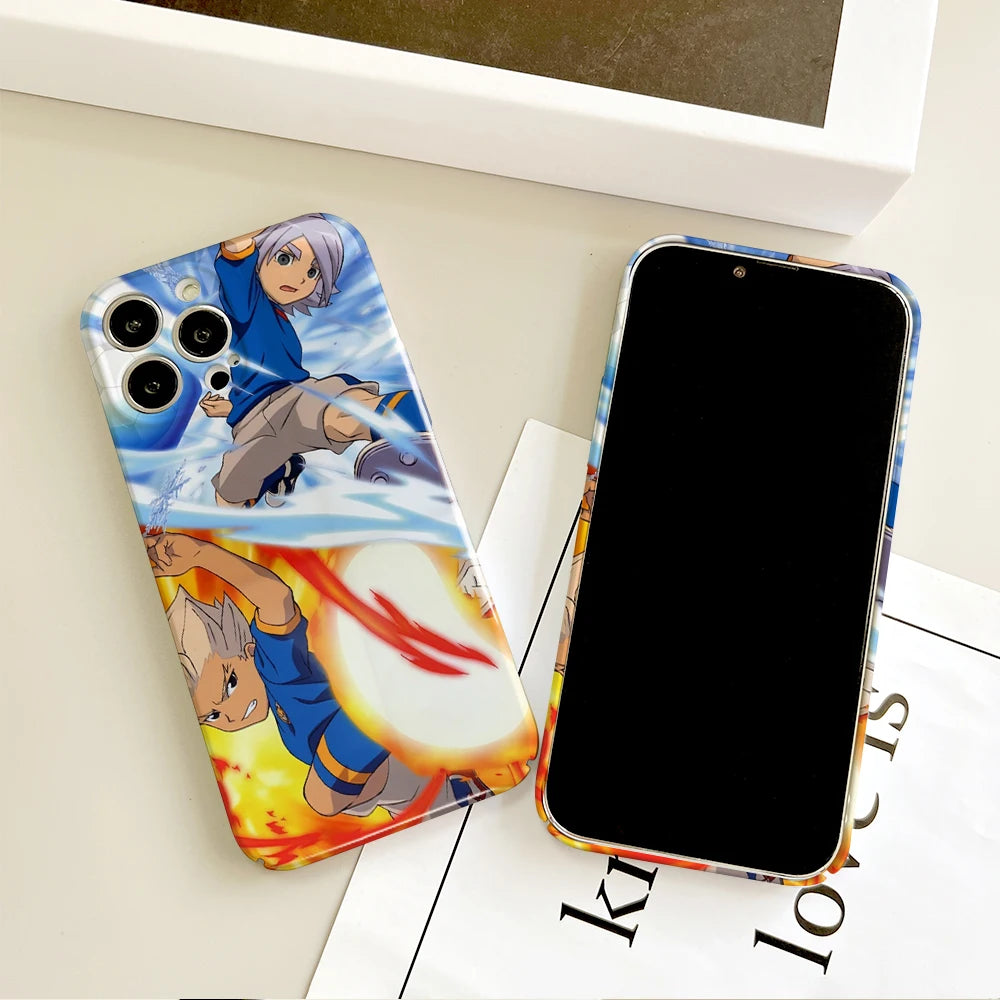 Phone Case For IPhone 16 15 14 13 12 11 Plus Pro Max Mini Glossy HD Hard Cover Film Shell Inazuma Eleven