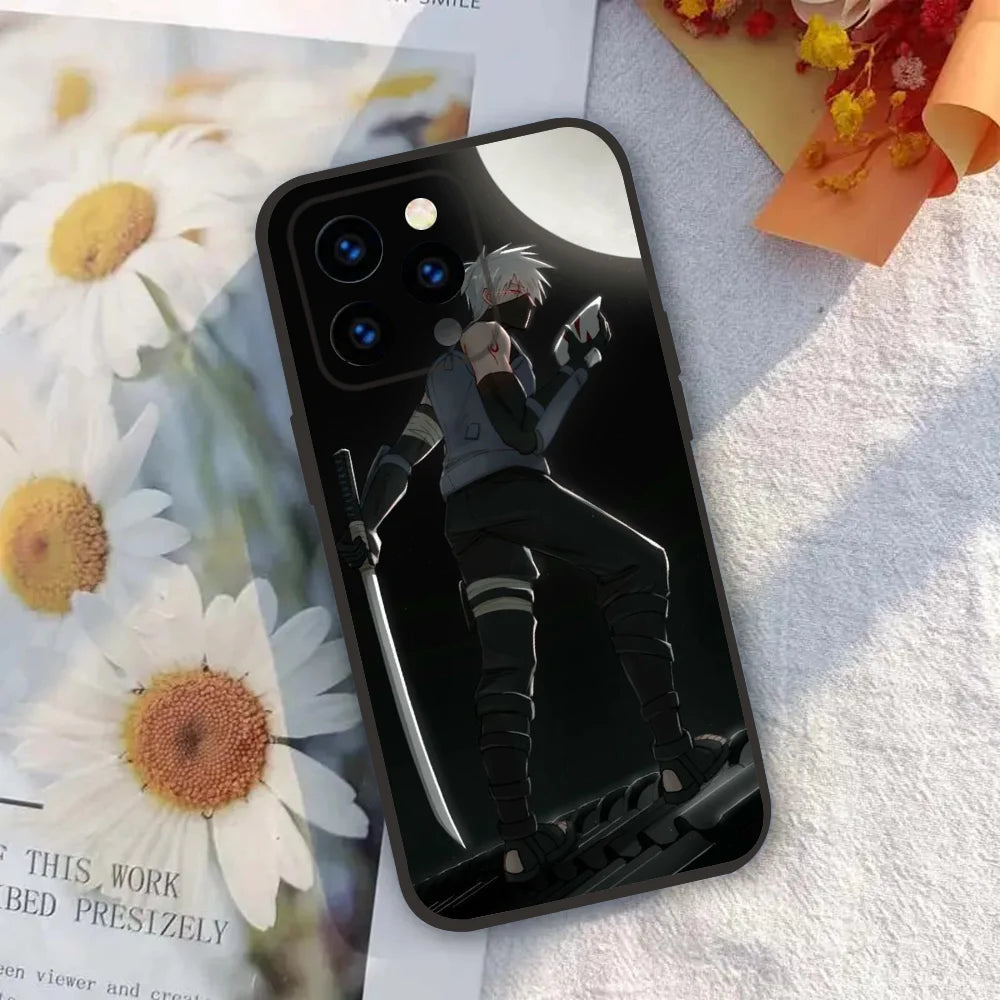 1PC Anime K-Kakashi Phone Case Silicone Soft For iPhone 16 15 14 13 12 11 X XR Plus Pro Max Plus