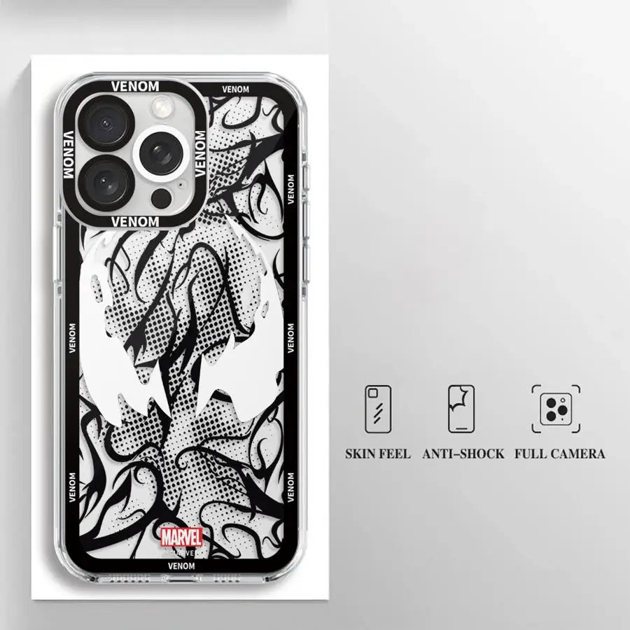 Phone Case for Apple iPhone 17 Air 16e 13 12 11 Pro Max 15 14 16 Plus XR 7 8 SE XS Soft Cover Marvel Spider Man Logo
