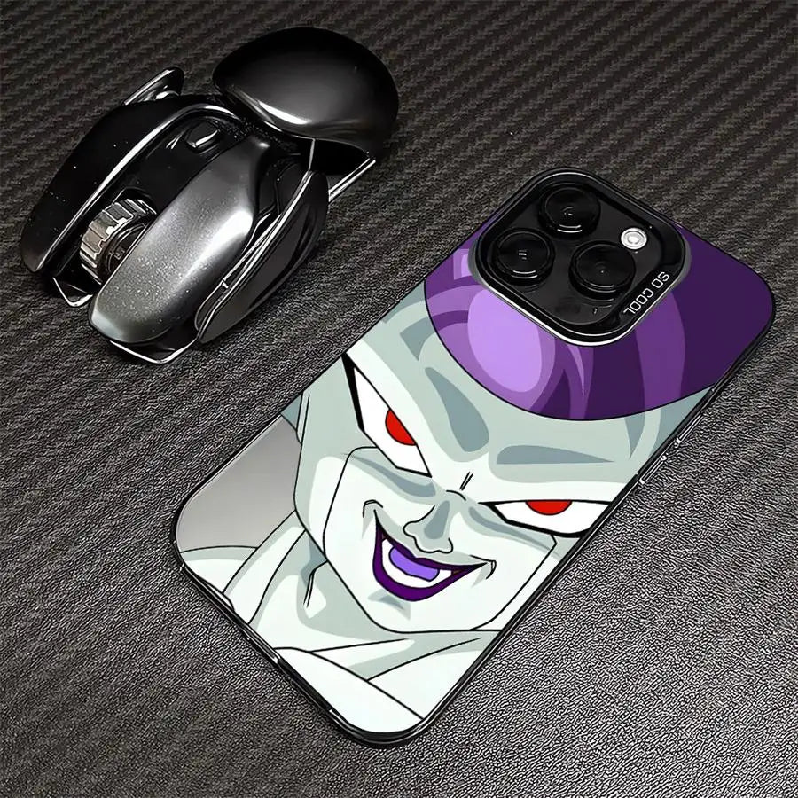 Villains Cell and Frieza iPhone Soft Cover Case featuring Cell's detailed artwork, perfect for anime fans.