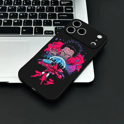 Akira Red Anime iPhone Case – Black Frosted TPU Cover