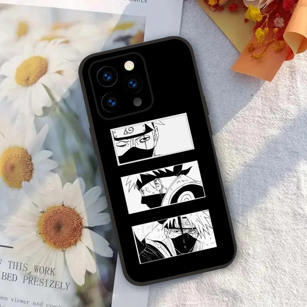 1PC Anime K-Kakashi Phone Case Silicone Soft For iPhone 16 15 14 13 12 11 X XR Plus Pro Max Plus