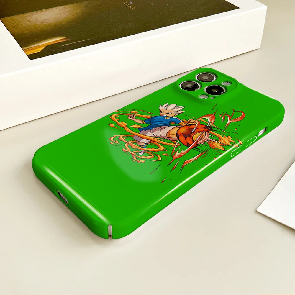 Phone Case For IPhone 16 15 14 13 12 11 Plus Pro Max Mini Glossy HD Hard Cover Film Shell Inazuma Eleven