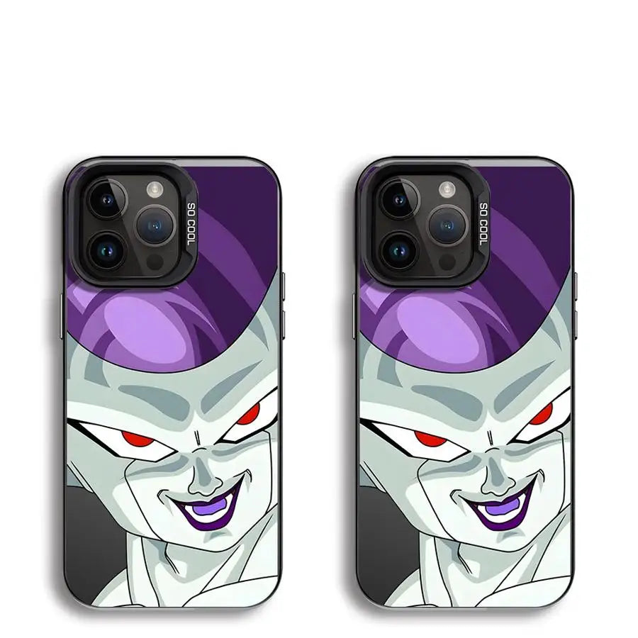 Villains Cell and Frieza iPhone Soft Cover Case featuring detailed artwork of Frieza for smartphone protection.