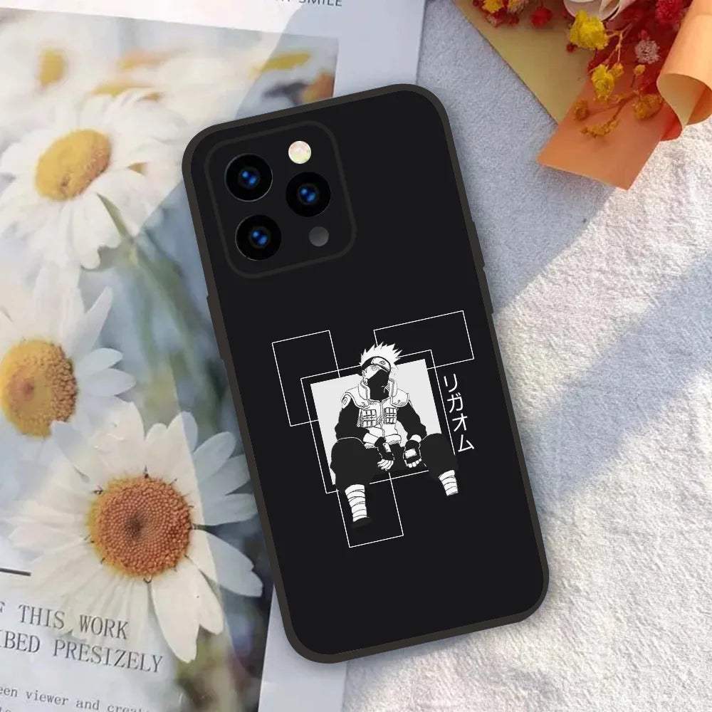 1PC Anime K-Kakashi Phone Case Silicone Soft For iPhone 16 15 14 13 12 11 X XR Plus Pro Max Plus