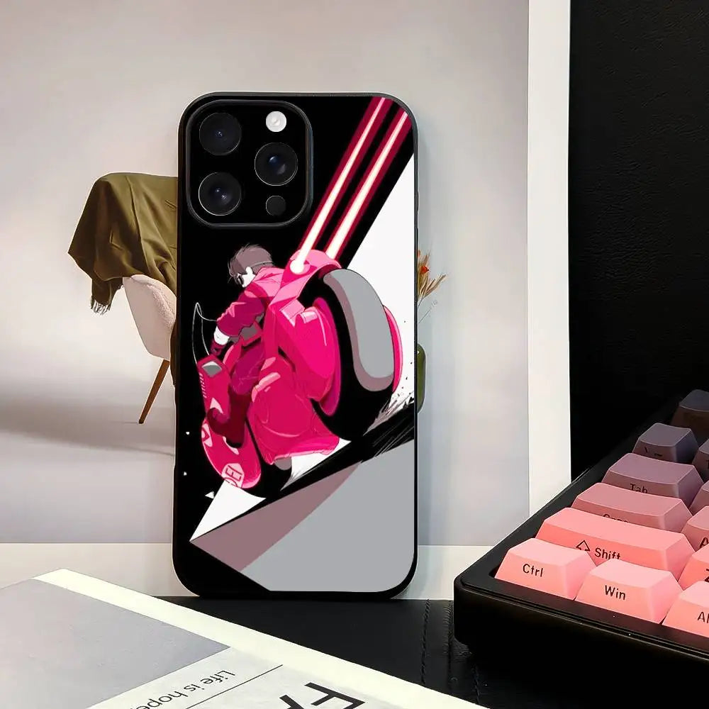Akira Red Anime iPhone Case – Black Frosted TPU Cover