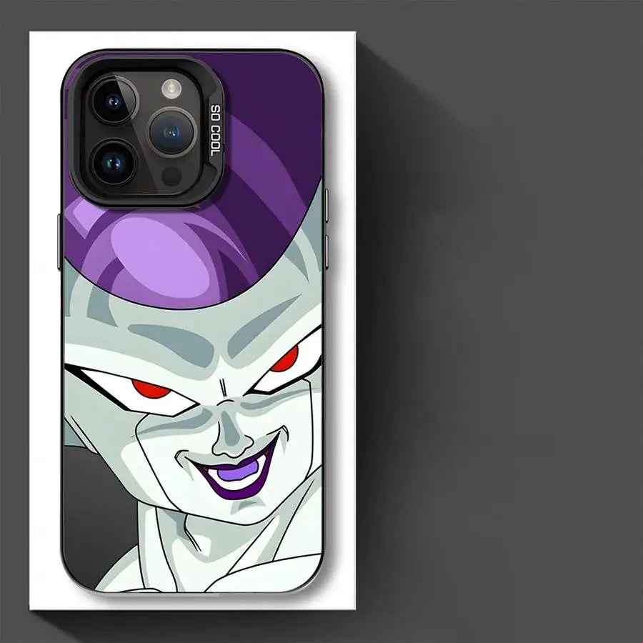 Villains Cell and Frieza iPhone Soft Cover Case featuring Frieza character design.